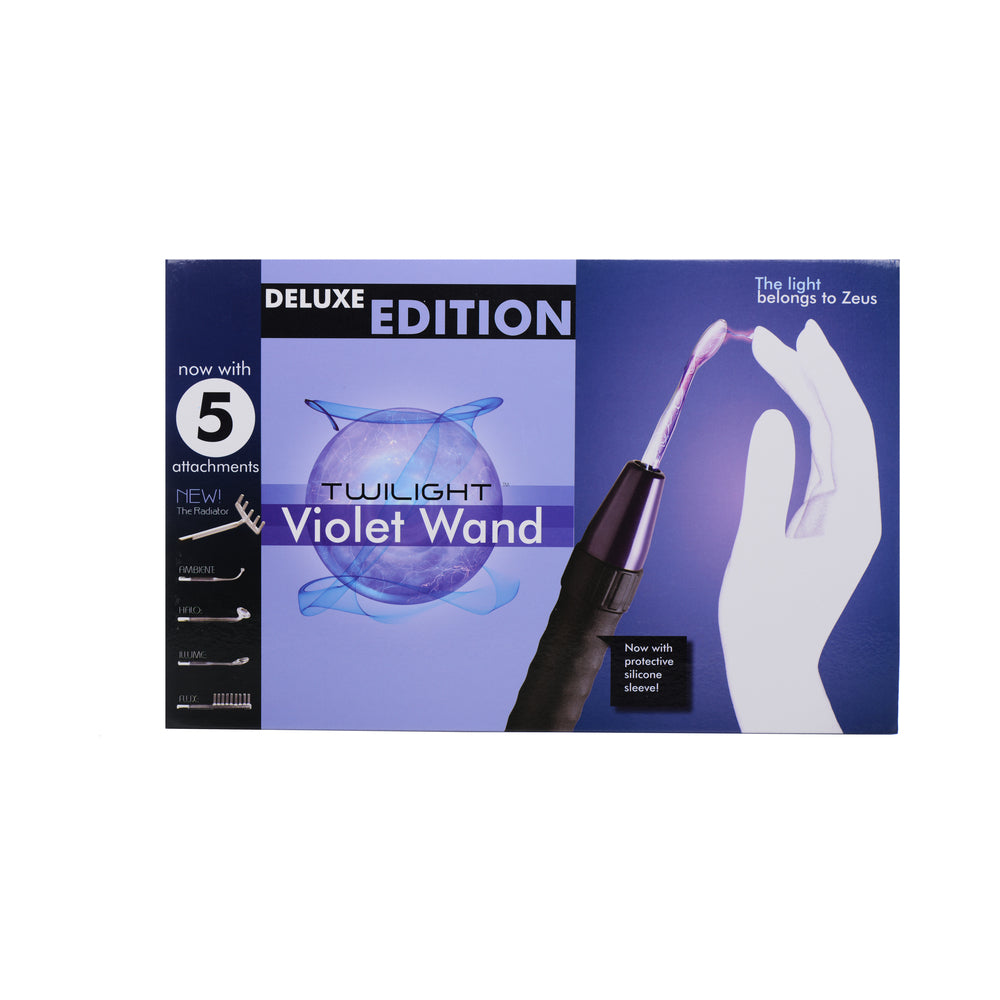 Zeus Electrosex Deluxe Edition Twilight Violet Wand With 5 Attachments