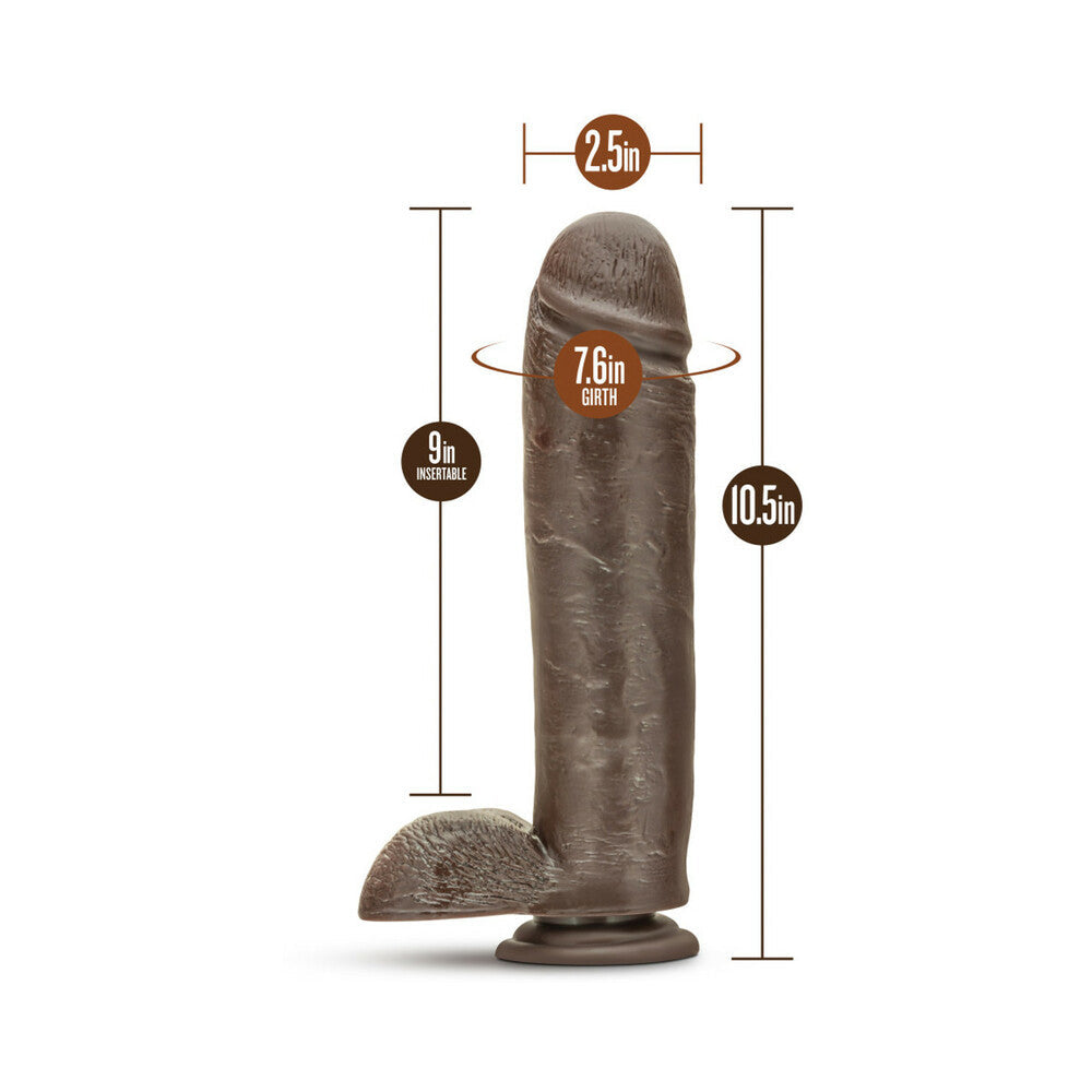 Dr. Skin Mr. Mayor Realistic 9 in. Dildo with Balls Brown