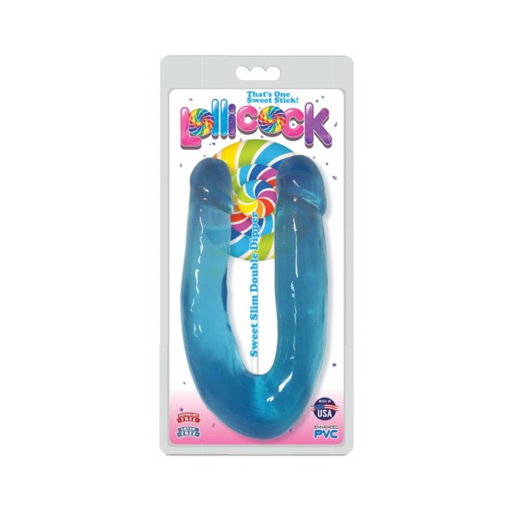 Curve Toys Lollicock Sweet Slim Double Dipper Dual Ended Dildo Berry