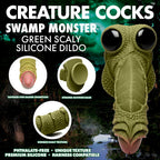 Creature Cocks Swamp Monster Green Scaly Silicone Dildo