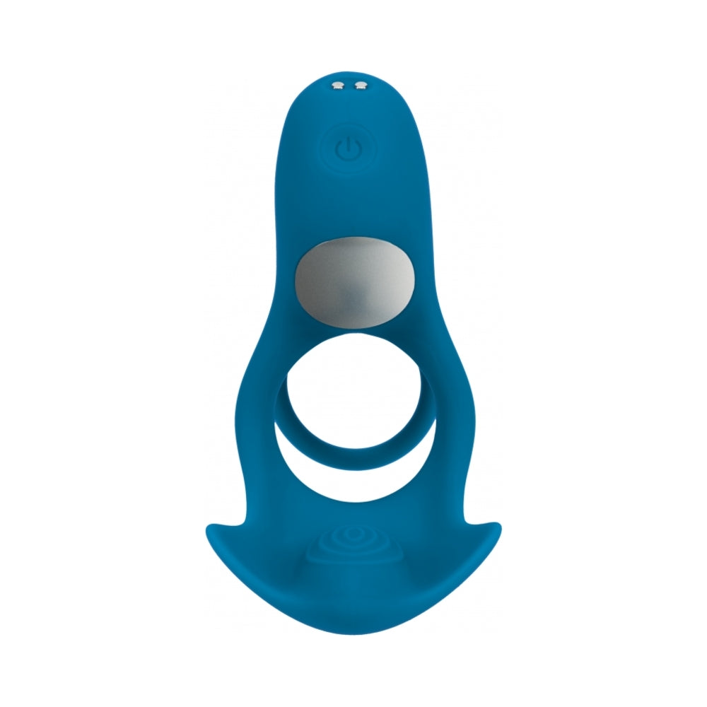 LEVELZ Triple Motor Vibrating Silicone Cock Ring Teal