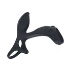 LEVELZ Vibrating Silicone Cock & Ball Ring with Shaft Loop Black