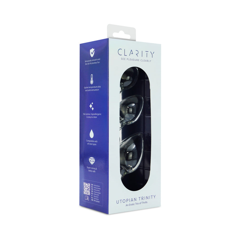 Clarity Utopian Bud Glass Plug 3 Pack