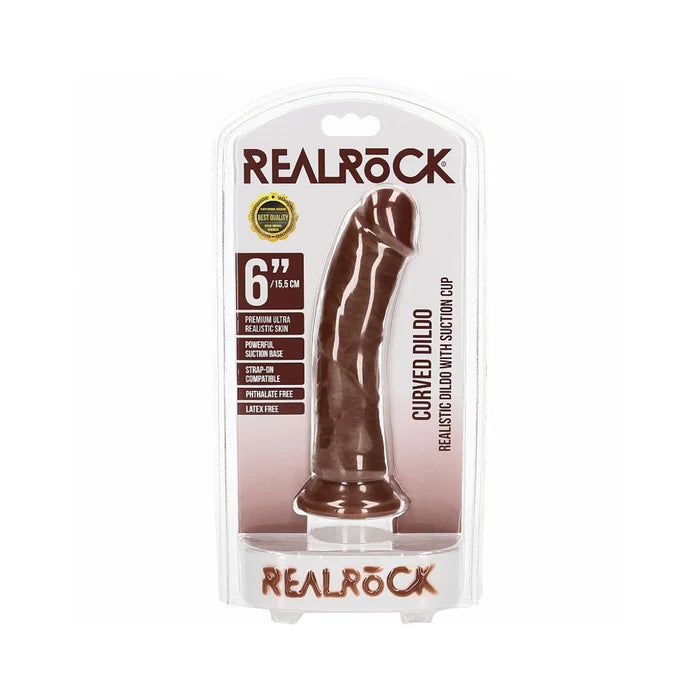 RealRock 6 in. Cock Curved Brown