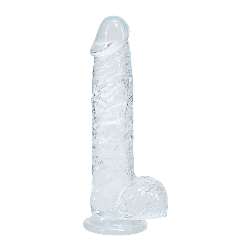 RealRock Realistic 5 in. Dildo with Balls Clear