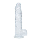 RealRock Realistic 5 in. Dildo with Balls Clear