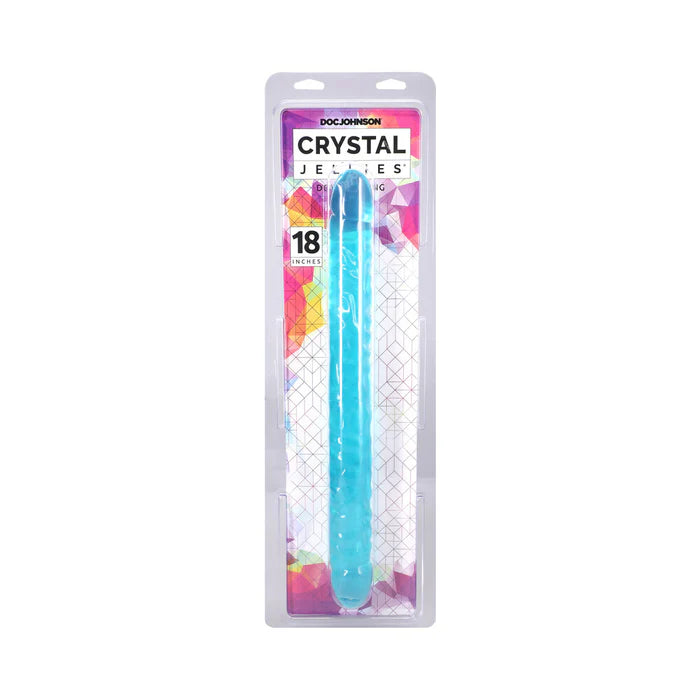 Crystal Jellies 18 in. Double Dong Teal