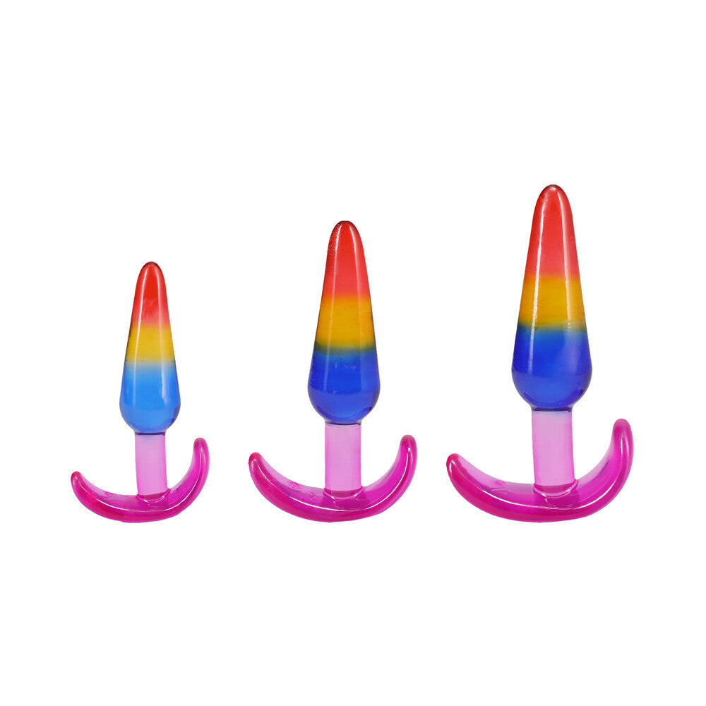 Crystal Jellies Anal Trainer Set S/M/L Rainbow