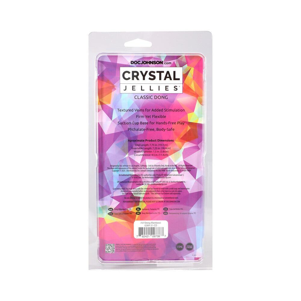 Crystal Jellies 7.5 in. Dong Rainbow
