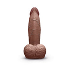 b-Vibe Slipskin Realistic Silicone Dildo 6 in. Girthy Brown