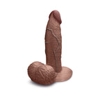 b-Vibe Slipskin Realistic Silicone Dildo 6 in. Girthy Brown