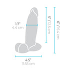b-Vibe Slipskin Realistic Silicone Dildo 6 in. Girthy Brown