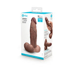 b-Vibe Slipskin Realistic Silicone Dildo 7 in. Girthy Brown