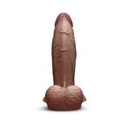 b-Vibe Slipskin Realistic Silicone Dildo 7 in. Girthy Brown