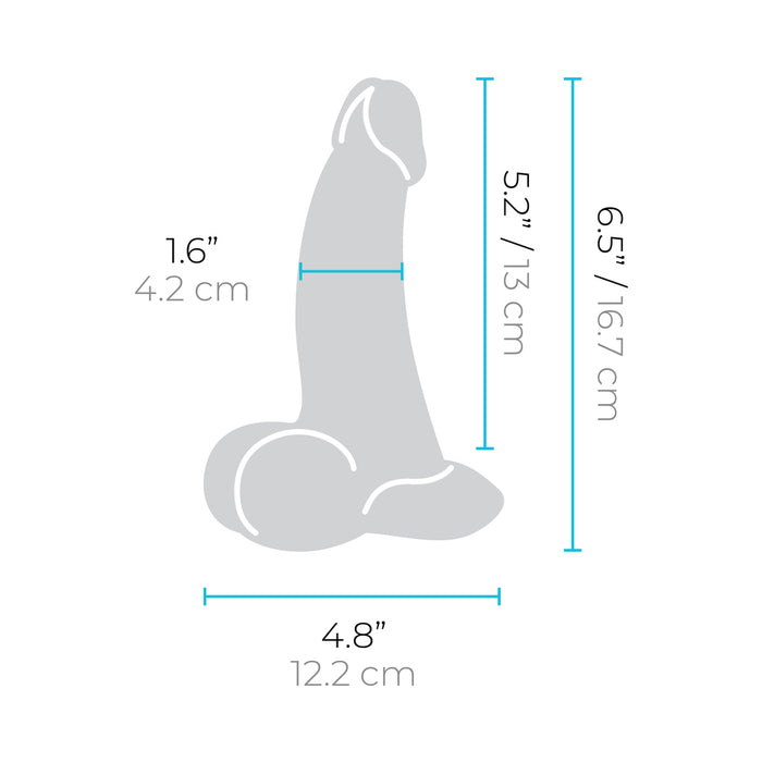 b-Vibe Slipskin Realistic Silicone Dildo 6.5 in. Curved Mocha
