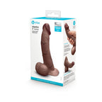 b-Vibe Slipskin Realistic Silicone Dildo 8 in. Curved Brown