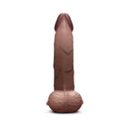 b-Vibe Slipskin Realistic Silicone Dildo 8 in. Curved Brown