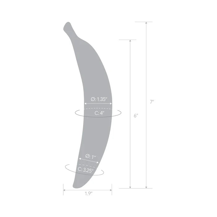 Glas Banana Joy 7 in. Glass Dildo
