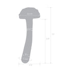 Glas Magic Mushroom Dildo 7.5 in. Glass Dildo