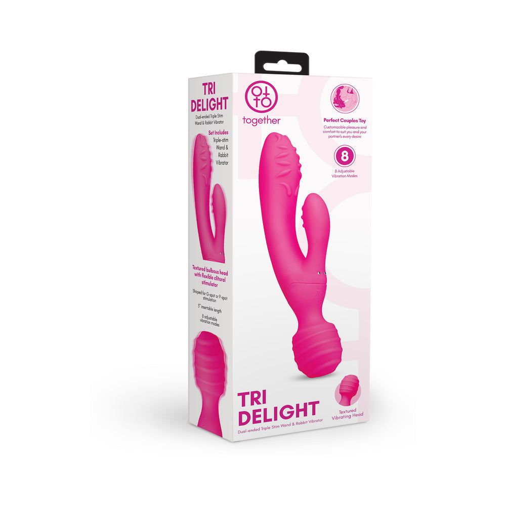 Together Tri Delight Dual-Ended Triple Stim Wand & Rabbit Vibrator