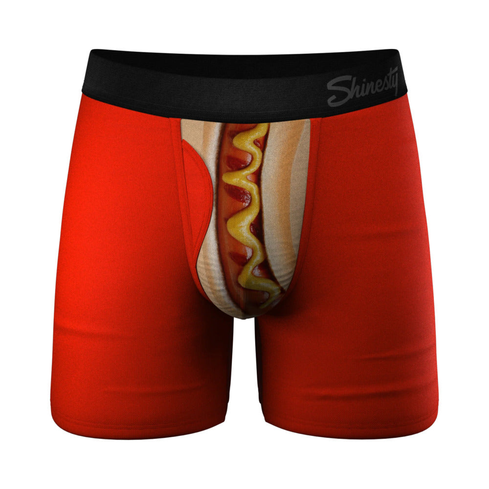 Shinesty The Coney Islands Hot Dog Ball Hammock Pouch Underwear with Fly L