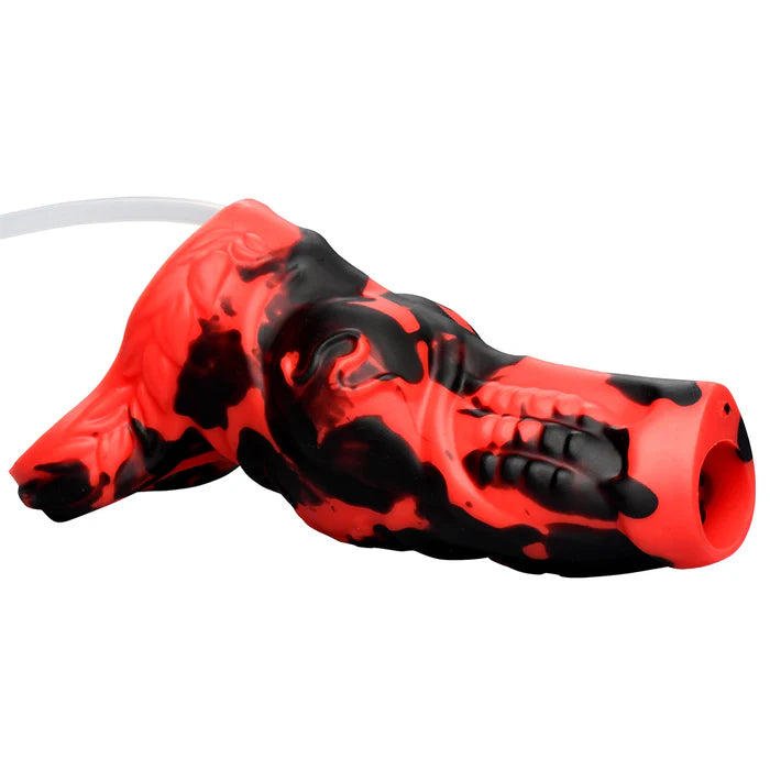 Creature Cocks Hell Hound Squirting Silicone Penis Enhancer Red