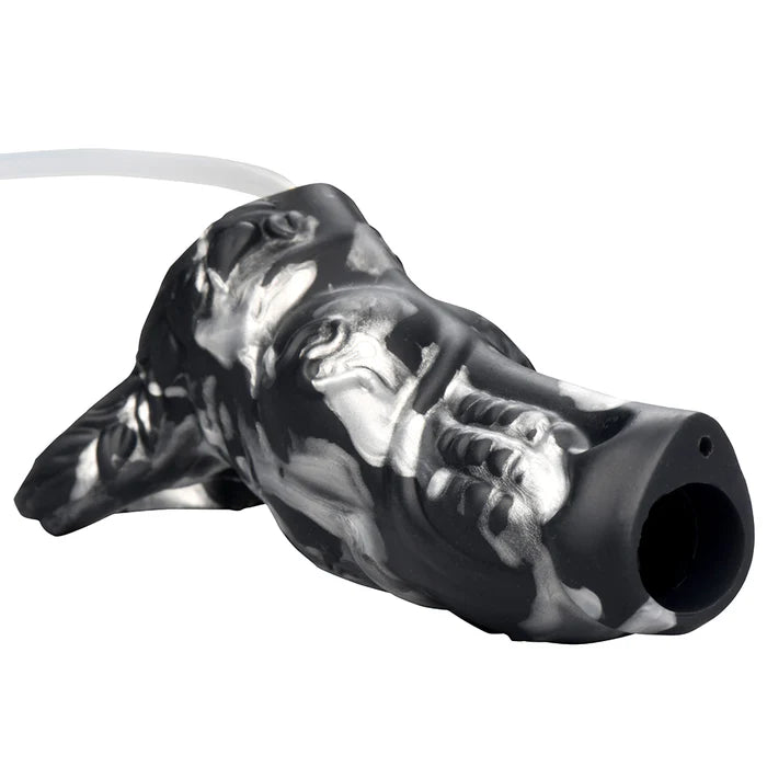 Creature Cocks Night Prowler Squirting Silicone Penis Enhancer Silver