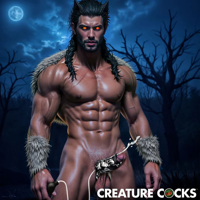 Creature Cocks Night Prowler Squirting Silicone Penis Enhancer Silver