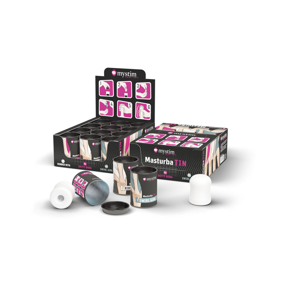 Mystim MasturbaTINS Stroker 12-Piece Display